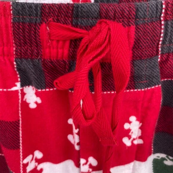 Disney Parks Christmas Flannel Pajama Pants Mickey Mouse Patchwork Size XL - Picture 6 of 10